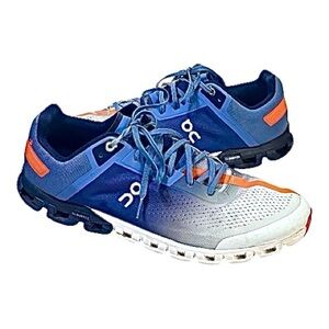 On Running Cloudflow 3.0 Lake Blue Flare Orange Running Shoes size 12